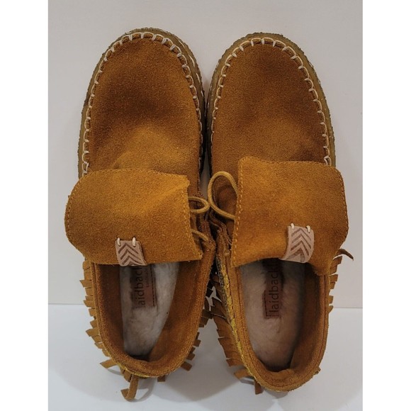 Laidback London Ekry Chestnut Suede Handmade Mocassin Sz.EU-36 US-5 - Picture 5 of 7